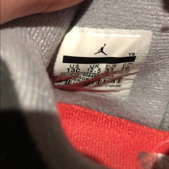 Jordan retro 4 BLK /RED size 13C rough shape - Picture 5 of 5